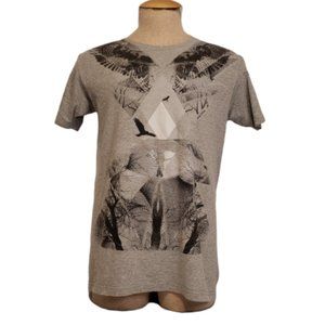 Apt. 9 Men's Gray Graphic Tee Size M Medium